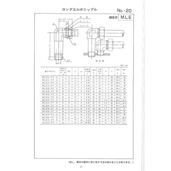 鋼管用 くい込み継手 MLE ロングエルボニップル マルエム産業