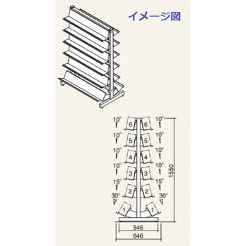 DVD/ゲーム棚板セット 30°(RVS専用) イトーキマーケットスペース