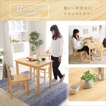 北欧テイスト ダイニング3点セット コンパクト梱包 天然木製 【Salute-サルーテ】 ホームテイスト