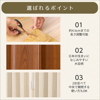 木目調アコーディオンドア 100幅 【FULDY-フルディ-】 ホームテイスト