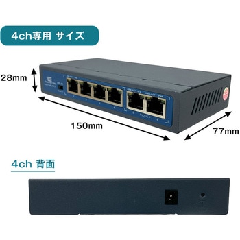 SecuSTATION PoEスイッチングハブ 4チャンネル SecuSTATION