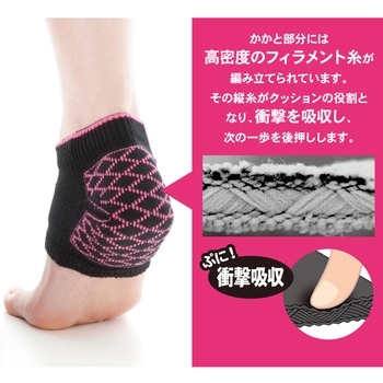 かかと衝撃綿混クッションサポーター アルファックス