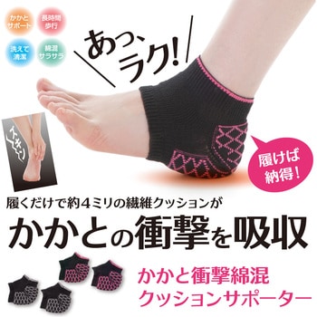 かかと衝撃綿混クッションサポーター アルファックス