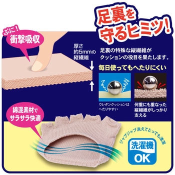 綿混サラリ洗える足まめパッド アルファックス