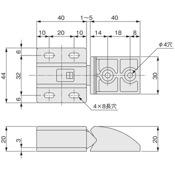 折戸用下部振止 折戸+開き戸用 アトムリビンテック