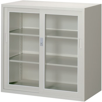 一般書庫 D515 ニューグレー色 3×3深型引違書庫 ノーブランド