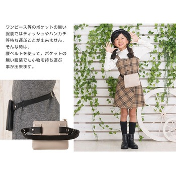 キャリーポケット リボン付き 大サイズ 肩ベルトセット ロジック