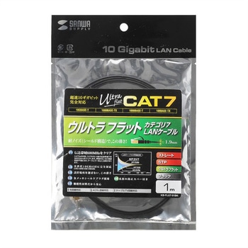 CAT7ウルトラフラットLANケーブル サンワサプライ