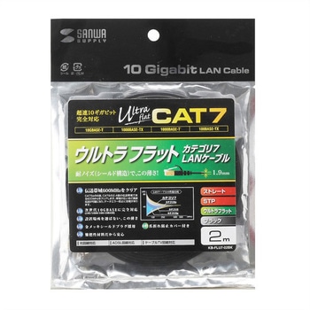 CAT7ウルトラフラットLANケーブル サンワサプライ