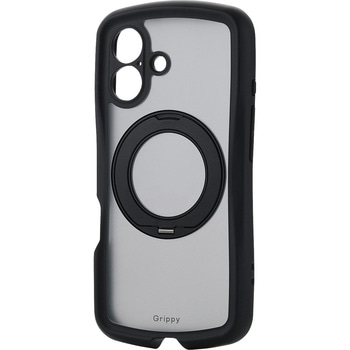 iPhone 17 ケース ハイブリッド 衝撃吸収 MAGKEEP 磁力吸着ワイヤレス充電対応 回転式スタンド付 Grippy エレコム