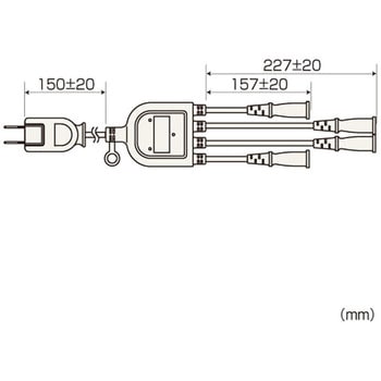 ACアダプタ専用電源延長コード サンワサプライ