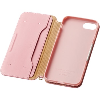 iPhone SE 第3世代/SE 第2世代/8/7 用 ケース カバー レザー 手帳 マグネット フラップ ストラップリング付 エレコム