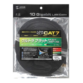 CAT7ウルトラフラットLANケーブル サンワサプライ