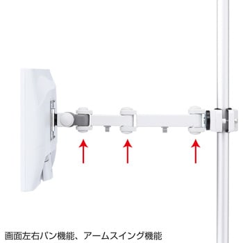 支柱取付け液晶モニタアーム サンワサプライ モニターアーム 通販モノタロウ Cr La352