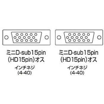 ディスプレイケーブル サンワサプライ D-Sub15ピンケーブル 【通販モノタロウ】
