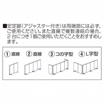 マグネットパーティション用 安定脚 キャスター付き ストア・エキスプレス