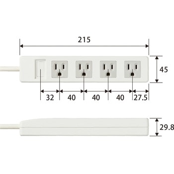 電源タップ 5m 3ピン RoHS OAタップ エレコム