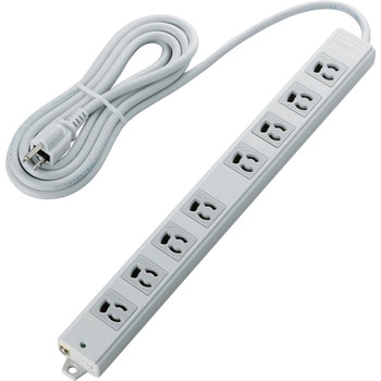 T-WRM3830LG/RS OAタップ 工事用 マグネット付 3P×8個口 抜け止め機能