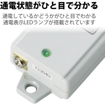 電源タップ 3P 2個口 マグネット付 固定用フック穴付 抜け防止 雷サージ防止 LED付 工事用 RoHS OAタップ エレコム