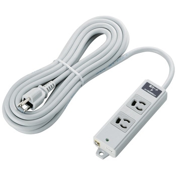 電源タップ 3P 2個口 マグネット付 固定用フック穴付 抜け防止 雷サージ防止 LED付 工事用 RoHS OAタップ エレコム