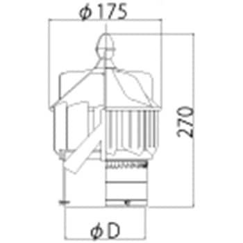 プラスチック製 自然換気回転式ベンチレーター ブルーS - 三和式ベンチレーター
