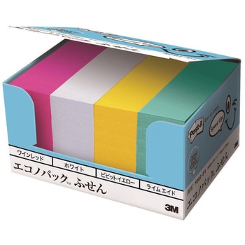 3M ポスト・イット エコノパック強粘着ポップアップふせん 詰替用 75×25mm 4色 5001SSPOP-AP 1パック（20冊） 〔×10セット〕 まとめ） スリーエムジャパン ポストイット エコノパック 強粘着