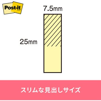 715RP-K ポストイット 通常粘着ふせん スリム見出しミニ 25×7.5mm