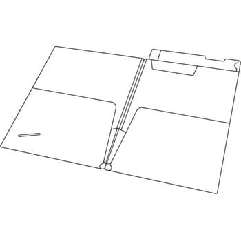 HK2004 カルテフォルダー(フラップ付)ダブル＜横型＞ リヒトラブ
