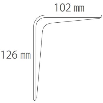 アイアン棚受 M 102×126mm 和合商事