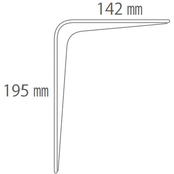 アイアン棚受 L 142×195mm 和合商事