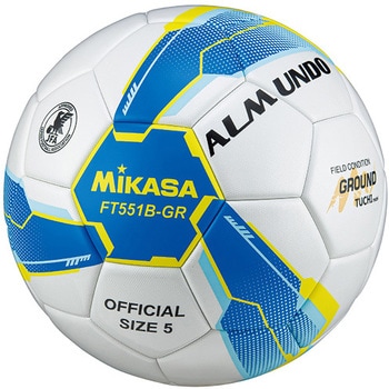 FT551B-GR-SBY サッカーボール 検定球5号 ALMUNDO 土用 1個 MIKASA