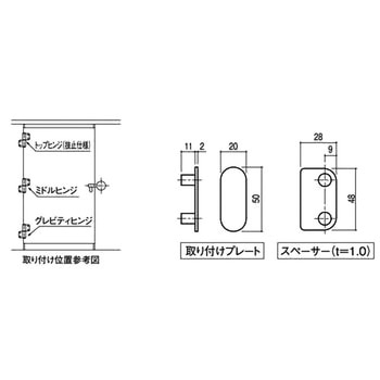 グレビティヒンジ(スタンダード仕様) SYS(シブタニ)