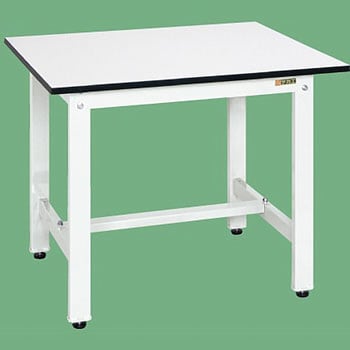 軽量作業台 抗菌パールホワイト(KK/350kg/ポリエステル天板/H740) サカエ
