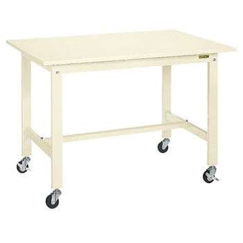 軽量作業台(KKタイプ/耐荷重200kg/スチール天板/キャスター付) サカエ