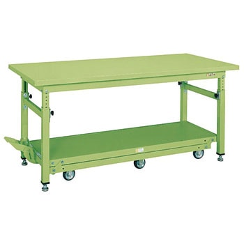 重量ペダル昇降移動式作業台(TKW/耐荷重500kg/スチール天板/H740～1040) サカエ