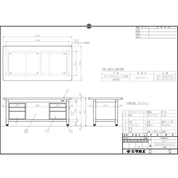 超重量作業台 Wタイプ サカエ