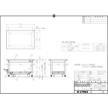 KWCF-128 重量作業台 KWCタイプ ペダル昇降移動式 1台 サカエ 【通販