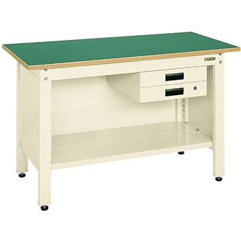 一人用作業台(CPタイプ/耐荷重350kg/サカエリューム天板/H740/3方パネル付) サカエ