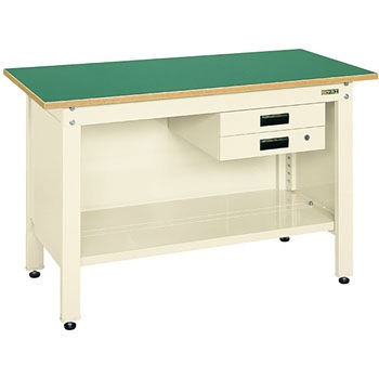 一人用作業台(CPタイプ/耐荷重350kg/サカエリューム天板/H740/3方パネル付) サカエ