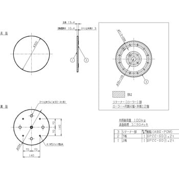 クルクル回転盤(スチール製メッキ) サカエ 回転台 【通販モノタロウ】