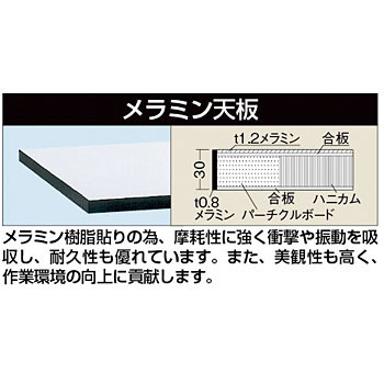 軽量実験用作業台 ダークグレー(KHM/耐荷重350kg/メラミン天板/H800)