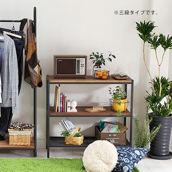 ダークブラウン木製シェルフ 4段 6引き出し 楽天市場】ラック 幅60 4段 棚 木製 アイアン シェルフ スリム
