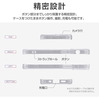 iPhone 13 mini 耐傷・耐衝撃ハイブリッドケース「CLEAR Tough」 クリア ストラップホール付 LEPLUS