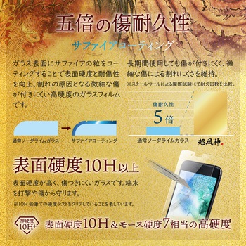 iPhone SE (第3世代)/iPhone SE (第2世代)/iPhone 8/iPhone 7/6s/6 ガラスフィルム「GOD GLASS 超凰神」 練磨 ブルーライトカット GOD GLASS