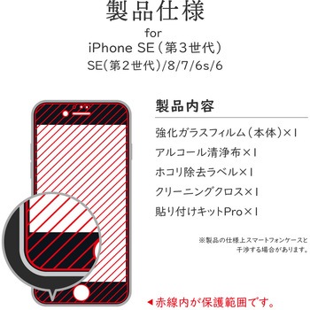 iPhone SE (第3世代)/iPhone SE (第2世代)/iPhone 8/iPhone 7/6s/6 ガラスフィルム「GOD GLASS 超凰神」 不壊 全画面保護 ソフトフレーム ブルーライトカット GOD GLASS