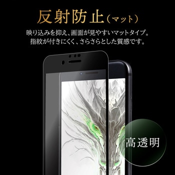 iPhone SE (第3世代)/iPhone SE (第2世代)/iPhone 8/iPhone 7/6s/6 ガラスフィルム「GOD GLASS 極龍神」 不壊 全画面保護 ソフトフレーム マット・反射防止 GOD GLASS