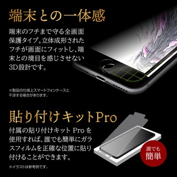 iPhone SE (第3世代)/iPhone SE (第2世代)/iPhone 8/iPhone 7/6s/6 ガラスフィルム「GOD GLASS 極龍神」 無境 全画面保護 3D 超透明 GOD GLASS