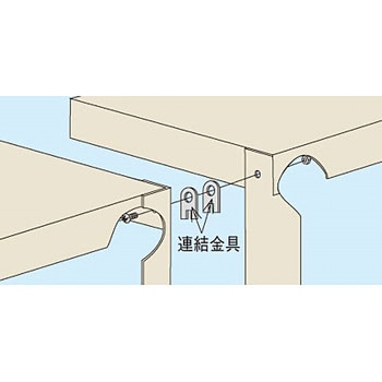 スーパージャンボ保管庫用連結固定金具 サカエ