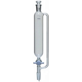Fine透明円筒分液 側管平栓TF活栓下19 TGK(東京硝子器械)