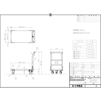 TAN-22F 特製四輪車 フロアストッパー付 1台 サカエ 【通販サイト